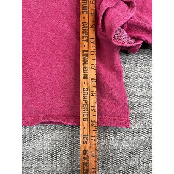 Avec Les Filles Sweater Womens (M) Pink Crop Ruffle Sleeve French Terry Pullover - Picture 5 of 7